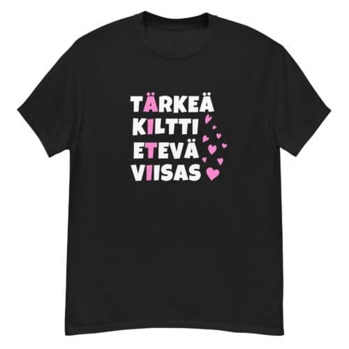 Neljä adjektiivia, yksi paita | T-paita